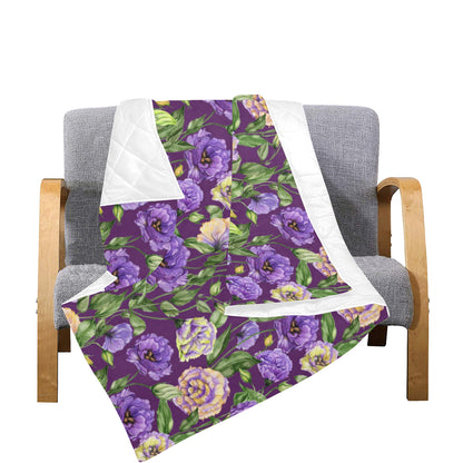 Lisianthus Pattern Print Design LT03 Premium Quilt