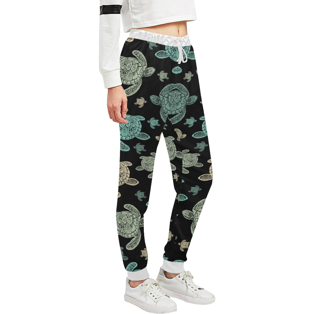 Sea Turtle Stamp Pattern Unisex Sweatpants