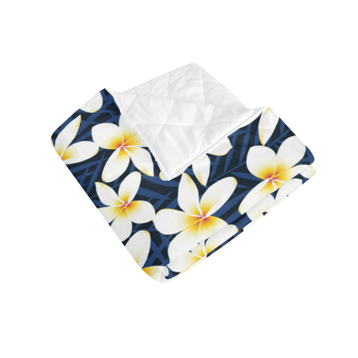 Plumeria Pattern Print Design PM026 Premium Quilt