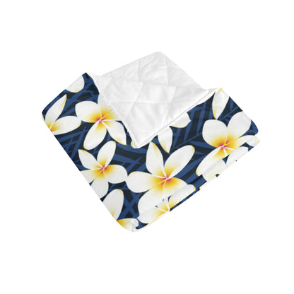Plumeria Pattern Print Design PM026 Premium Quilt