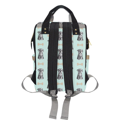 Schnauzers Pattern Print Design A03 Diaper Bag Backpack