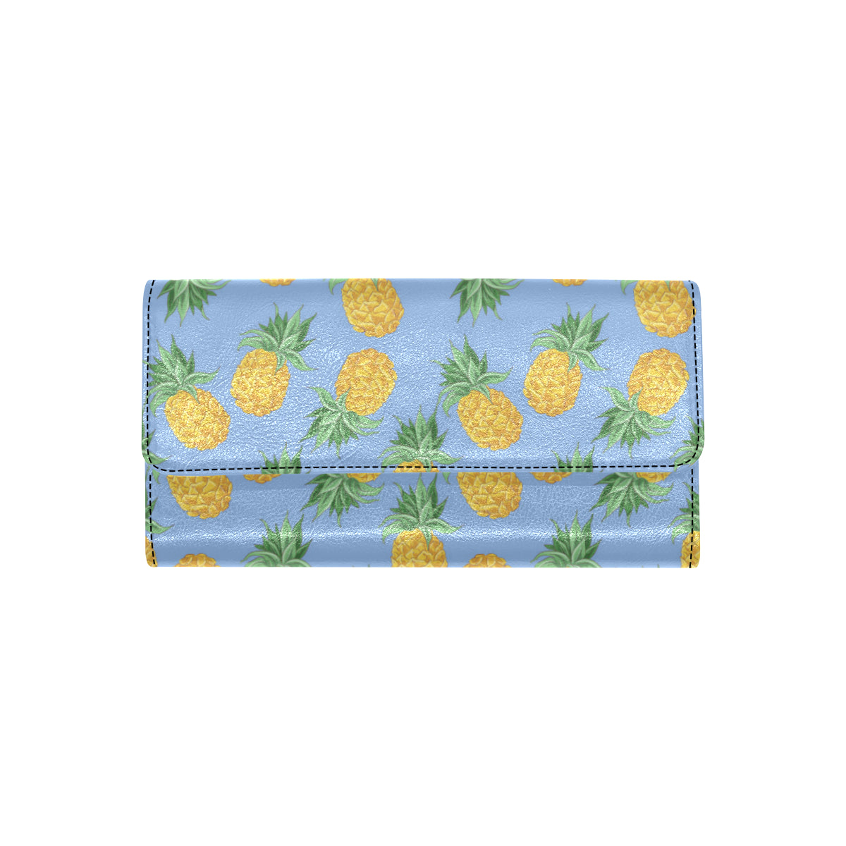 Pineapple Pattern Print Design A04 Women's Trifold Wallet