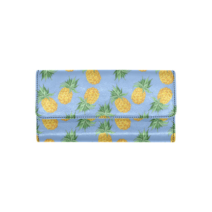 Pineapple Pattern Print Design A04 Women's Trifold Wallet
