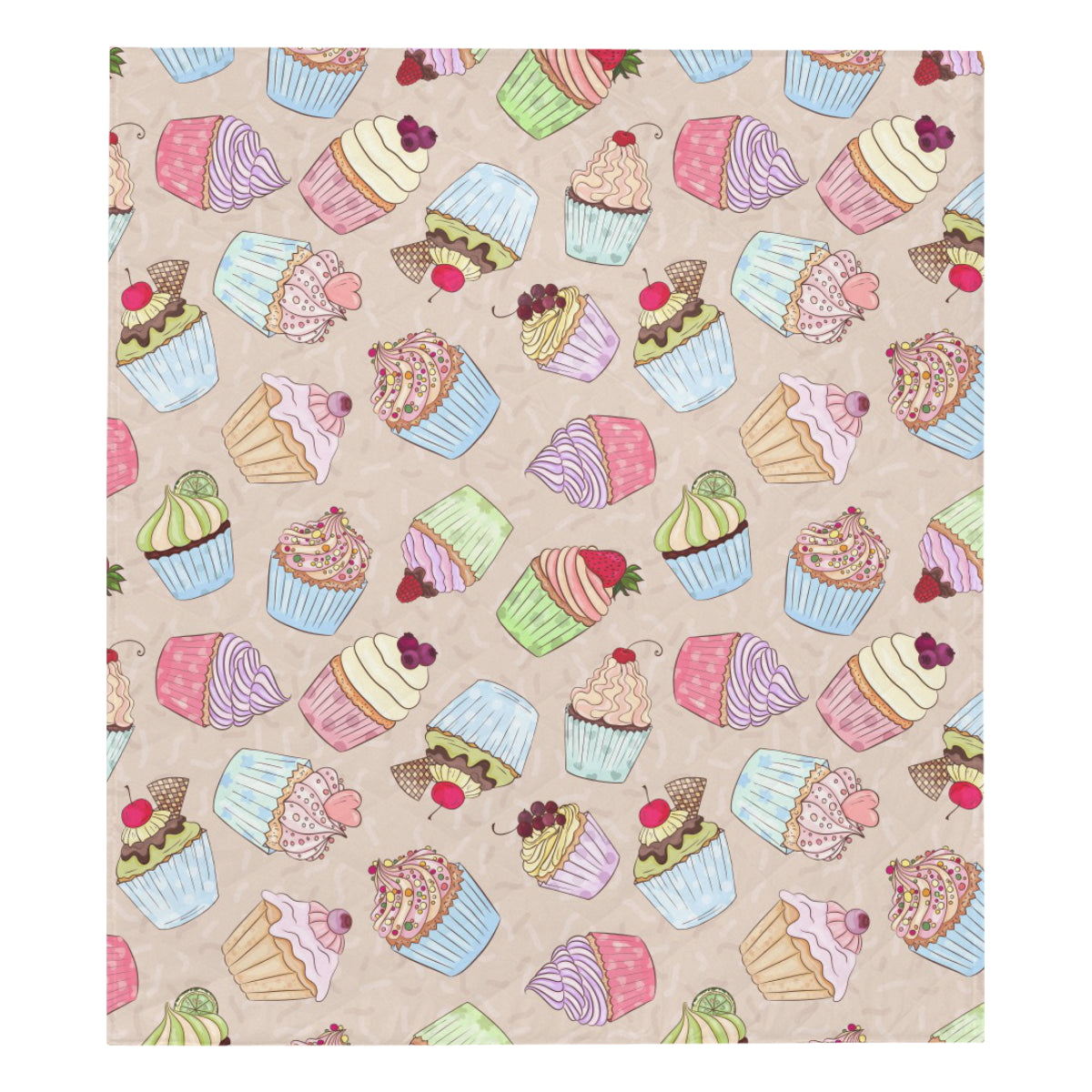 Cupcake Pattern Print Design CP06 Premium Quilt