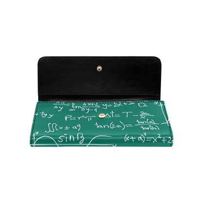 Math Pattern Print Design 01 Women's Trifold Wallet