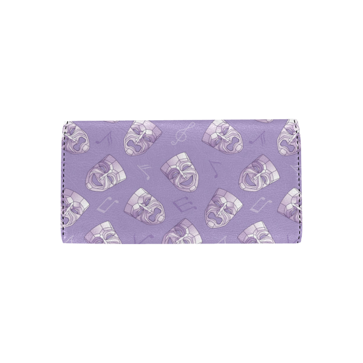 Acting Mask Pattern Print Design 05 Women's Trifold Wallet