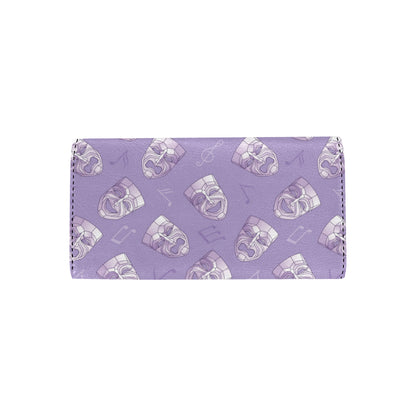 Acting Mask Pattern Print Design 05 Women's Trifold Wallet