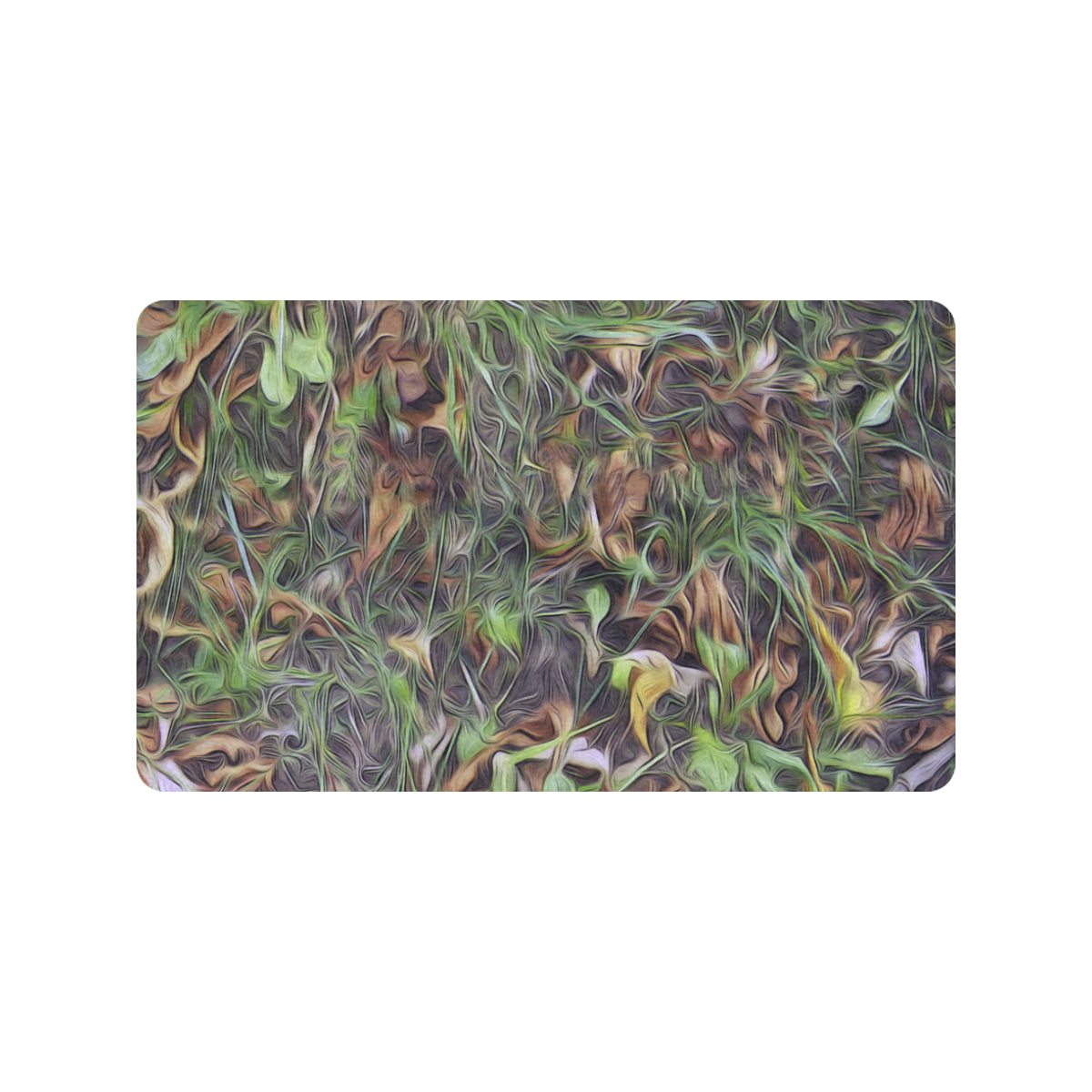 Camouflage Realistic Tree Print Rubber Doormat