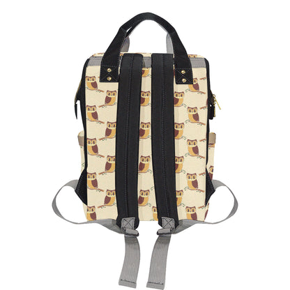 Owl Pattern Print Design A07 Diaper Bag Backpack