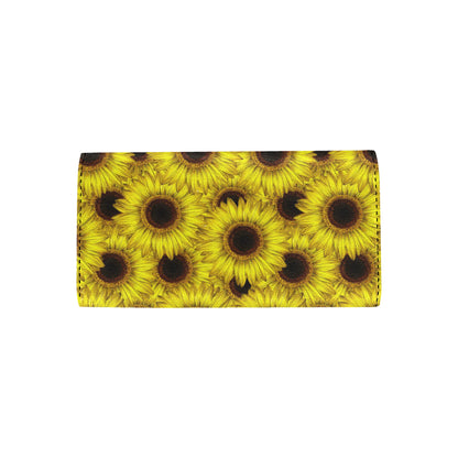 Sunflower Pattern Print Design SF011 Women's Trifold Wallet