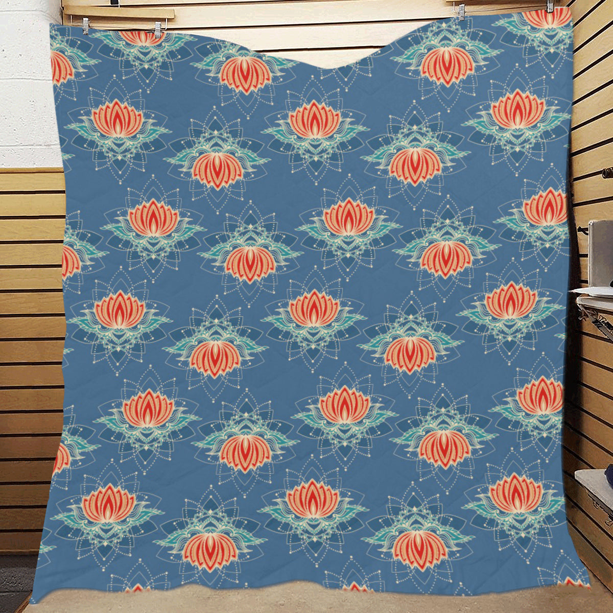 lotus Boho Pattern Print Design LO07 Premium Quilt