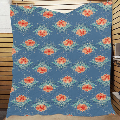 lotus Boho Pattern Print Design LO07 Premium Quilt