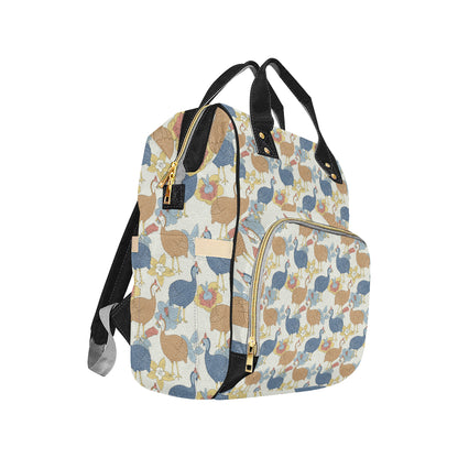 Guinea Fowl Pattern Print Design 01 Diaper Bag Backpack