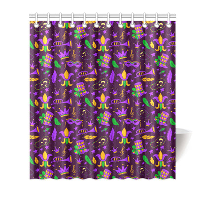 Mardi Gras Pattern Print Design 08 Shower Curtain