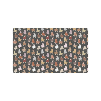 Alpaca Cute Design Themed Print Rubber Doormat