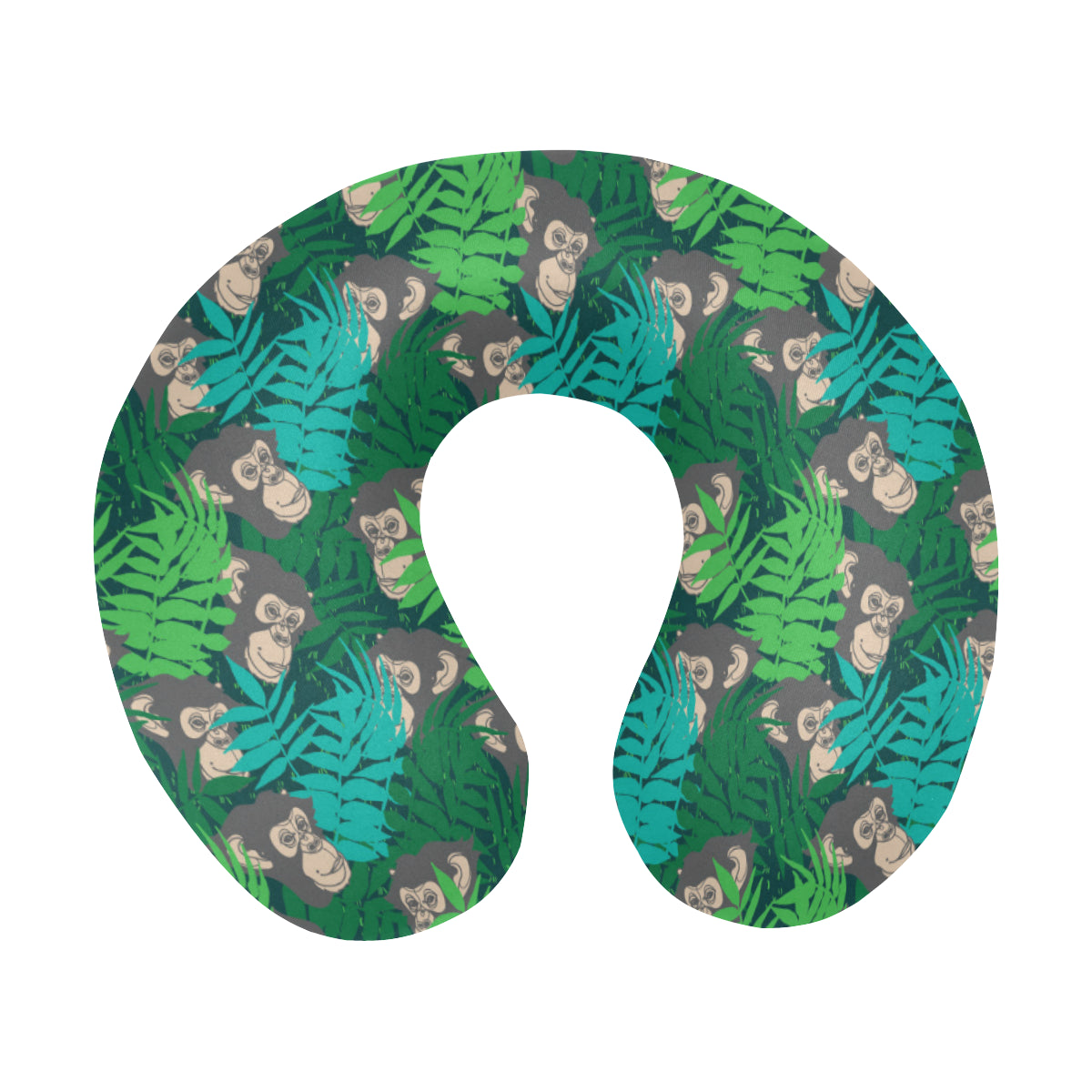 Chimpanzee Pattern Print Design 01 U-Shaped Travel Neck Pillow