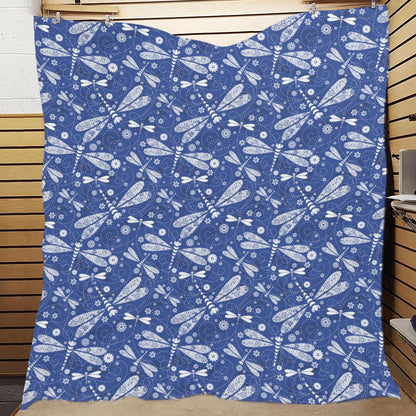 Dragonfly Pattern Print Design 03 Premium Quilt
