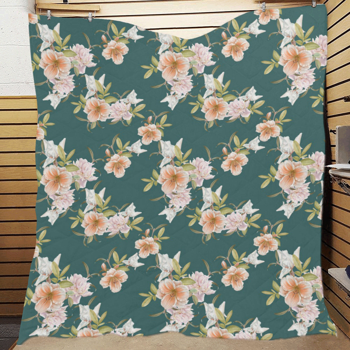 Iris Pattern Print Design IR01 Premium Quilt