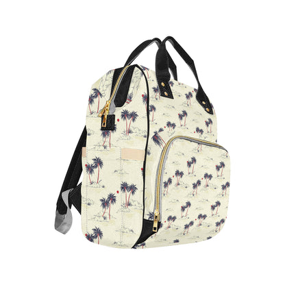 Palm Tree Pattern Print Design PT08 Diaper Bag Backpack