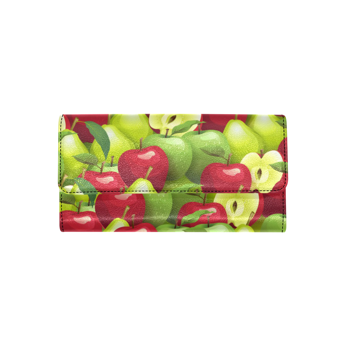 Apple Pattern Print Design AP03 Women's Trifold Wallet