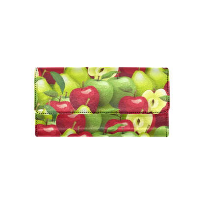 Apple Pattern Print Design AP03 Women's Trifold Wallet