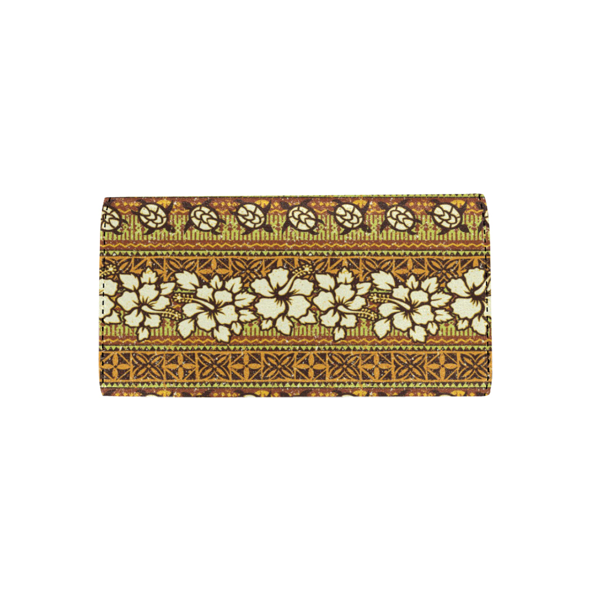 Hawaiian Themed Pattern Print Design H015 Women's Trifold Wallet