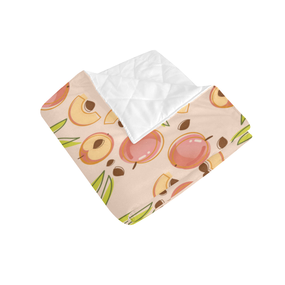 Peach Pattern Print Design A01 Premium Quilt
