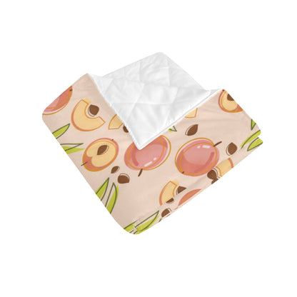 Peach Pattern Print Design A01 Premium Quilt