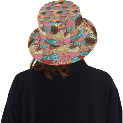 Cupcake Pattern Print Design CP01 Unisex Bucket Hat