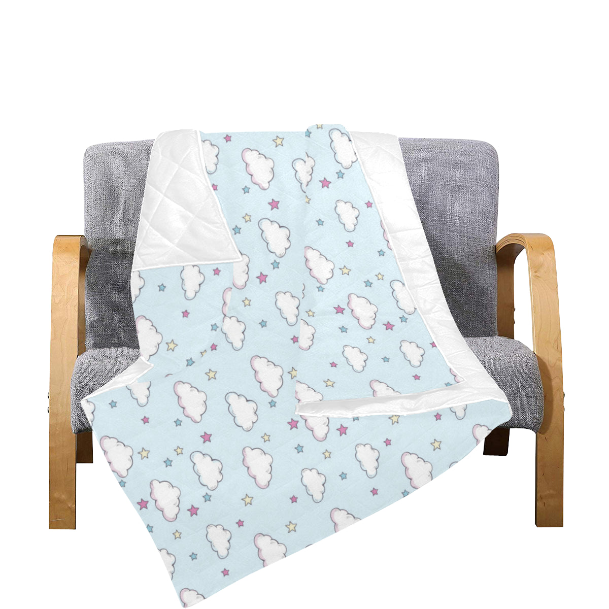 Cloud  Pattern Print Design 01 Premium Quilt
