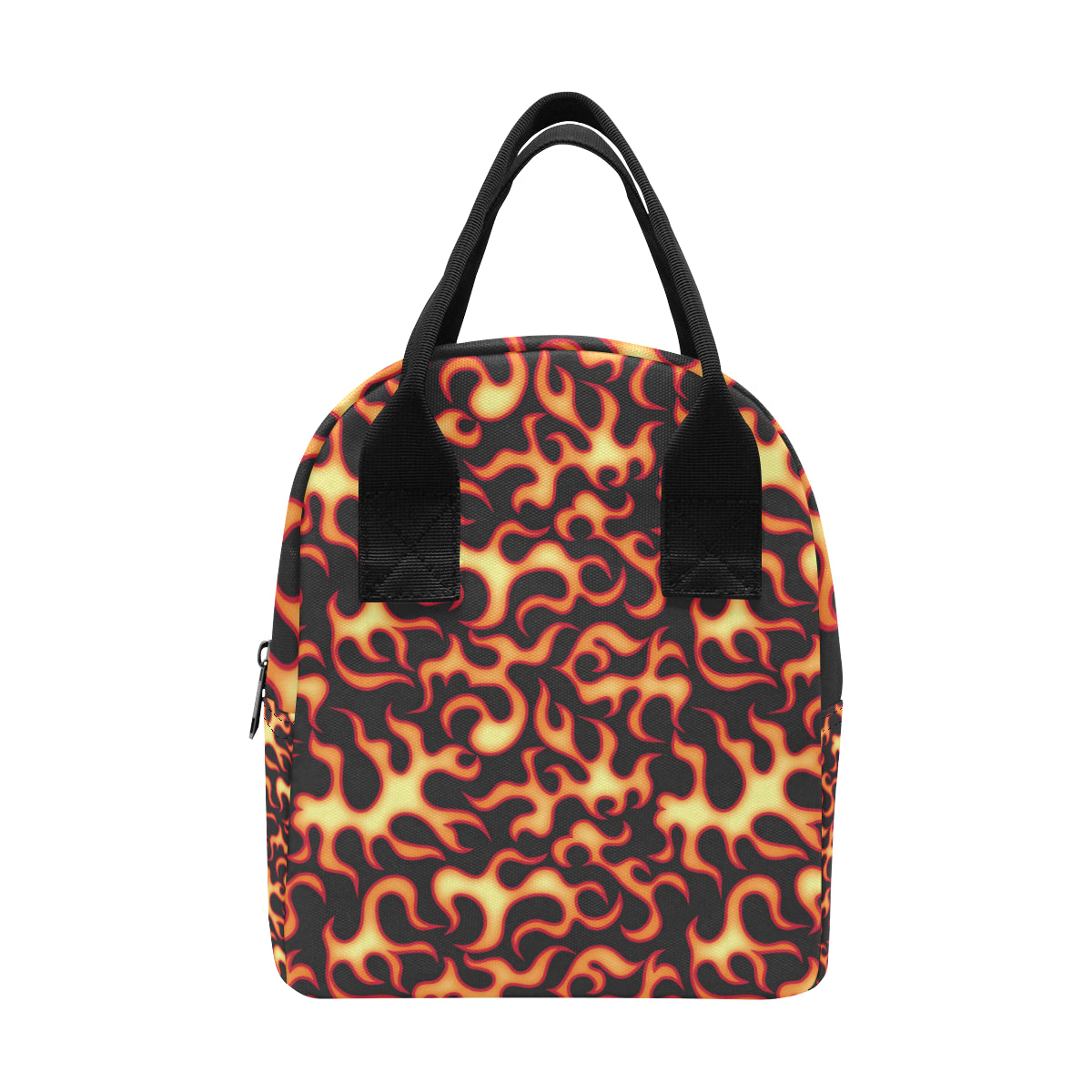 Flame Fire Themed Print Insulated Lunch Bag