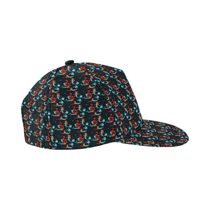 Mermaid Girl Themed Design Print Snapback Cap