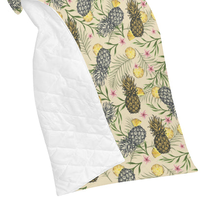 Pineapple Pattern Print Design PP012 Premium Quilt
