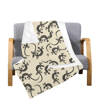 lizard Pattern Print Design 02 Premium Quilt