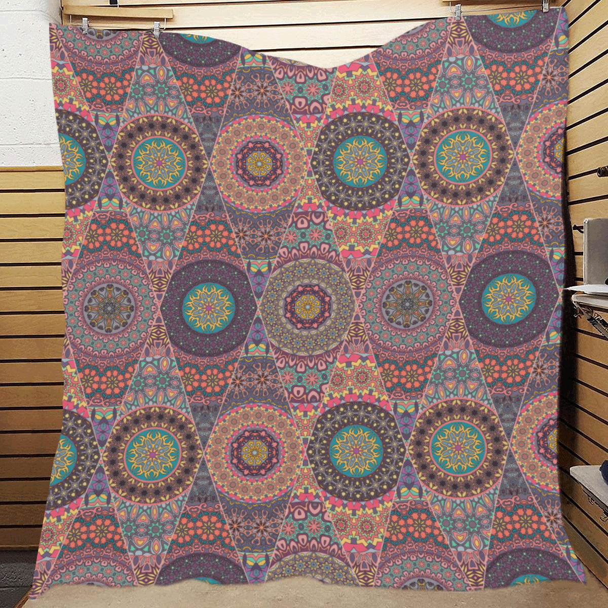 Bohemian Pattern Print Design 07 Premium Quilt