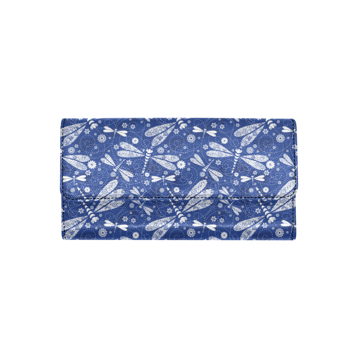 Dragonfly Pattern Print Design 03 Women's Trifold Wallet