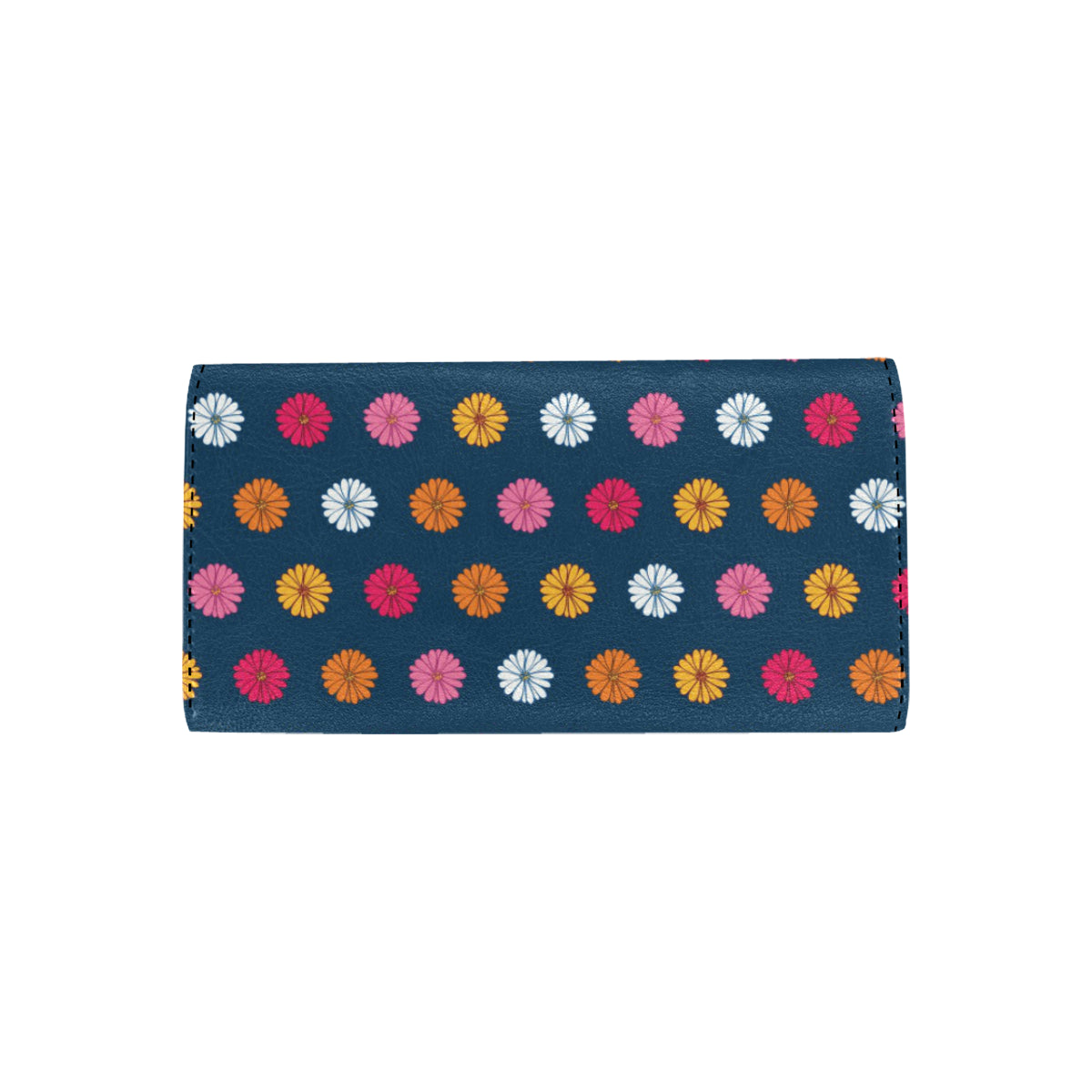 Gerberas Pattern Print Design GB06 Women's Trifold Wallet