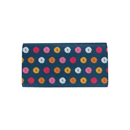 Gerberas Pattern Print Design GB06 Women's Trifold Wallet