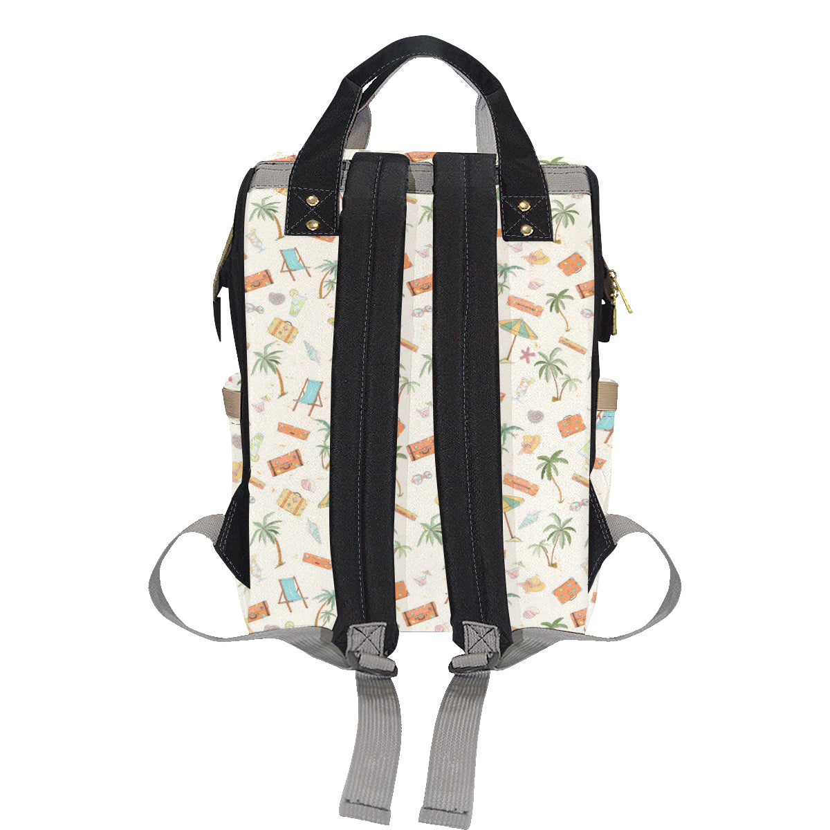Beach Themed Pattern Print Design 05 Diaper Bag Backpack