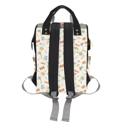 Beach Themed Pattern Print Design 05 Diaper Bag Backpack
