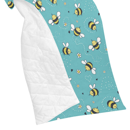 Bee Pattern Print Design BEE02 Premium Quilt
