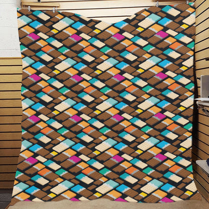 Chocolate Pattern Print Design 02 Premium Quilt