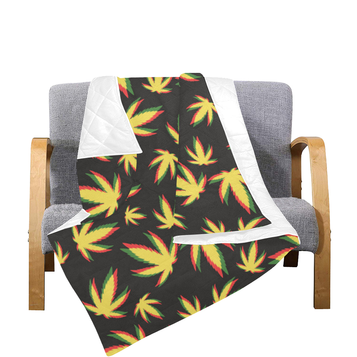Pot Leaf Pattern Print Design A02 Premium Quilt