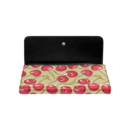 Cherry Pattern Print Design CH05 Women's Trifold Wallet