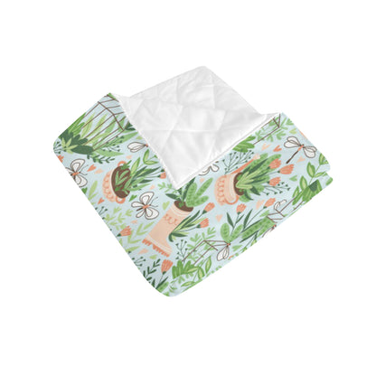 Gardening Pattern Print Design G04 Premium Quilt