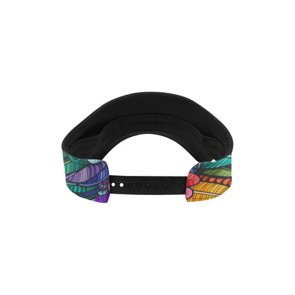 Feather Multicolor Design Print Unisex Sun Visor