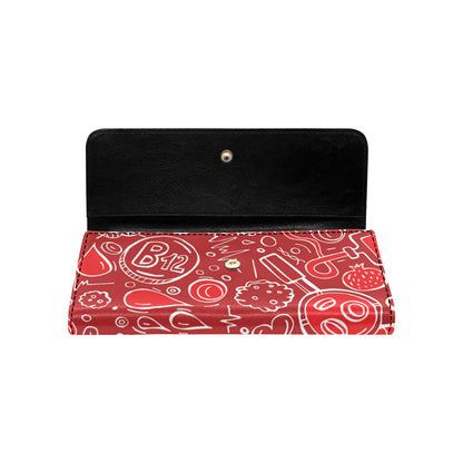 Phlebotomist Pattern Print Design A02 Women's Trifold Wallet