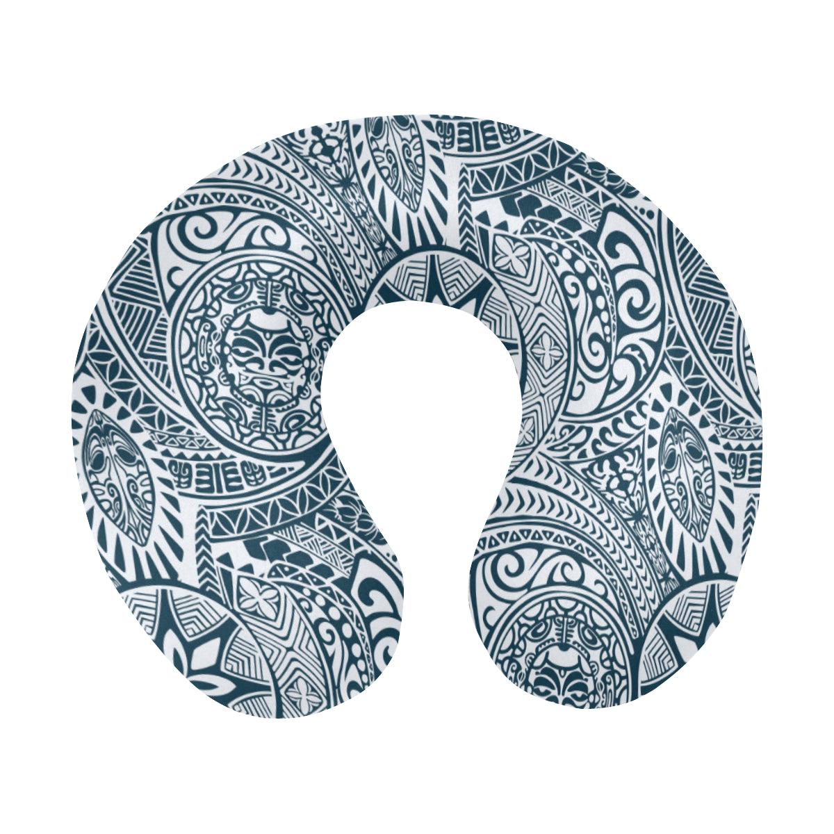 Polynesian Pattern Print Design A03 U-Shaped Travel Neck Pillow