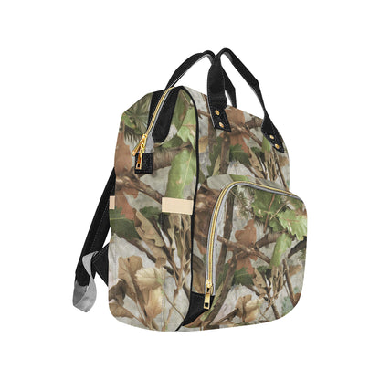 Camo Realistic Tree Forest Print Diaper Bag Backpack