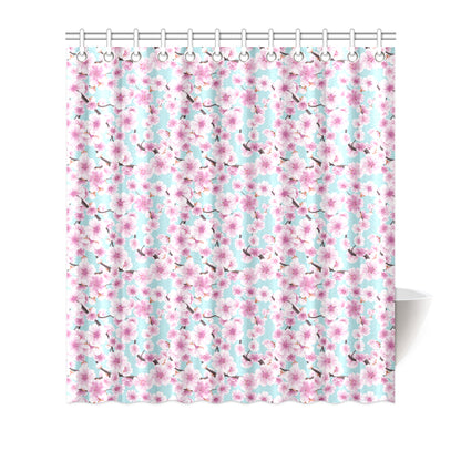 Cherry Blossom Pattern Print Design 01 Shower Curtain